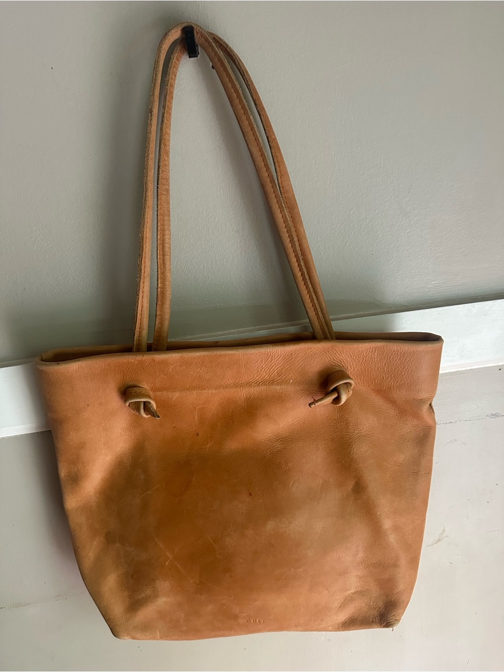 Able Classic Tan Leather Tote Bag - Everyday Carry